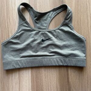 Nike Women's Dri-FIT Grey Medium Support Sports Bra - Racerback